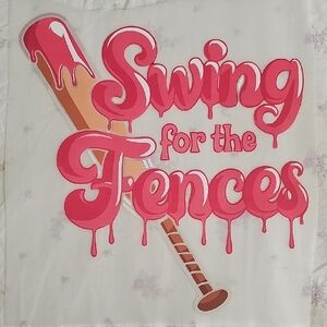 Pink Baseball Ready To Press Heat Transfer